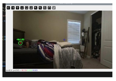Computer vision view used by the water gun turret